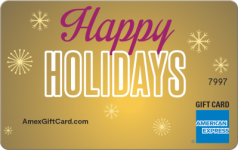 Gold Holiday Gift Card