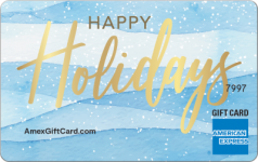 Watercolor Snow Holiday Business Gift Card