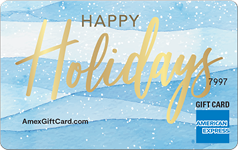 Amex Watercolor Snow Holiday Gift Card