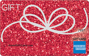 Amex Ruby Glitter Bow Business Gift Card