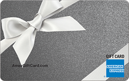 Shiny Silver Ribbon Gift Card
