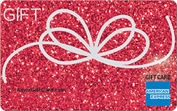 Ruby Glitter Bow Gift Card